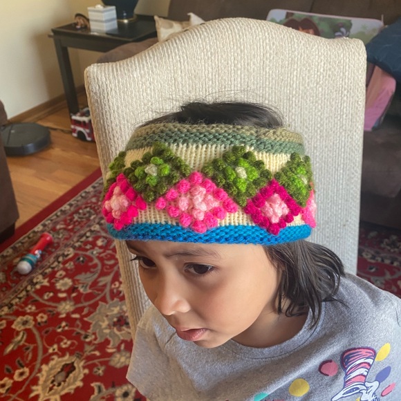 Knitted Headband Peruvian Wool. Ear Warmer - Picture 4 of 13